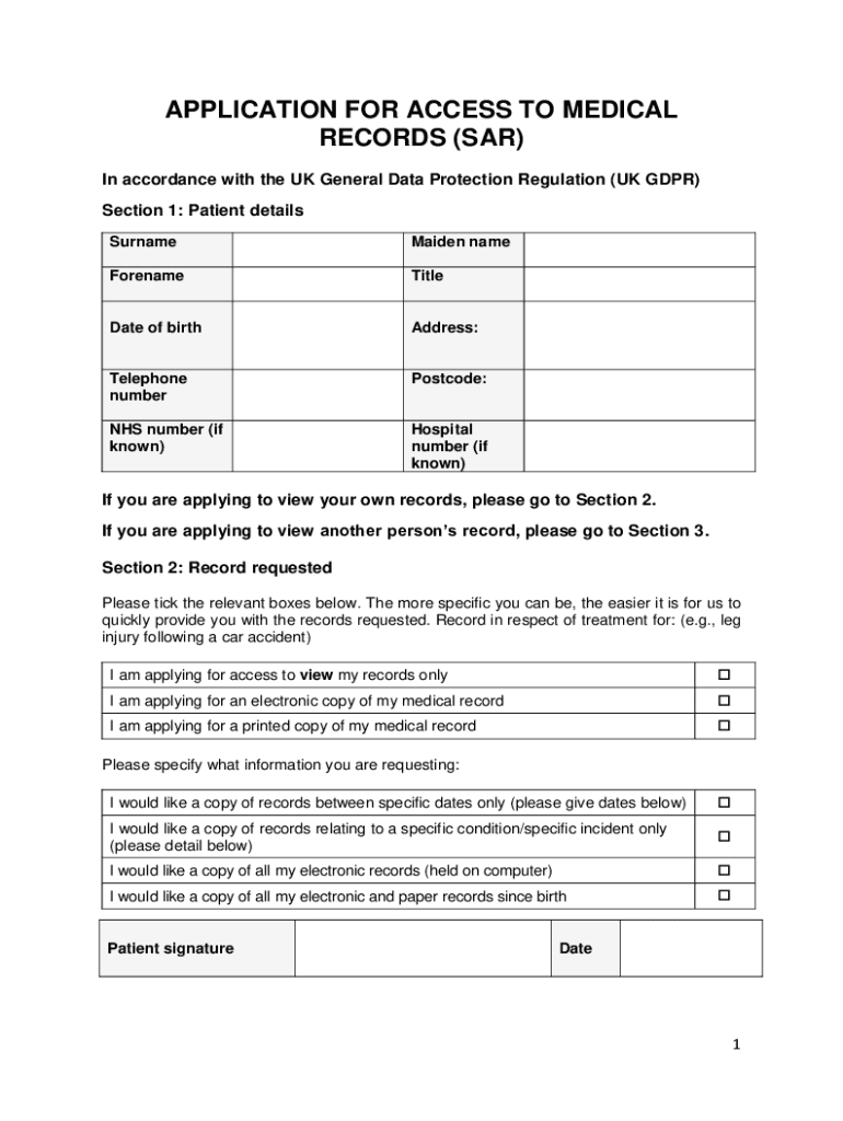 Fillable Online Submit a paper application (SAR) Primary Care Support