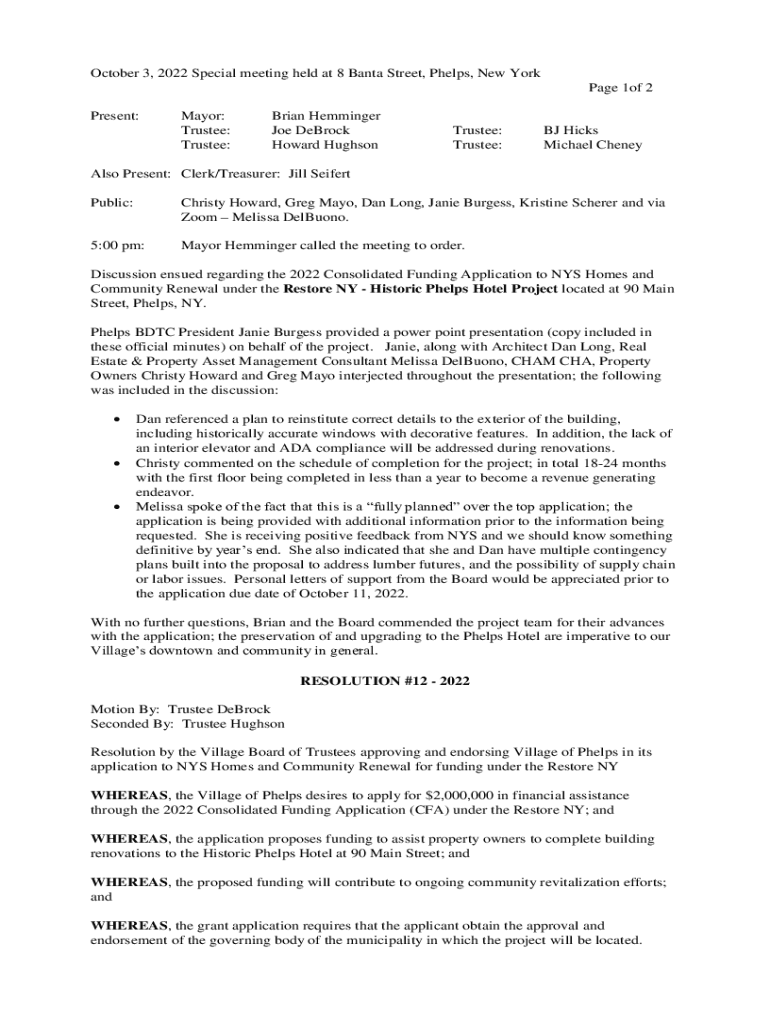 Fillable Online Visiting Phelps to Phelps, NY Phelps, New