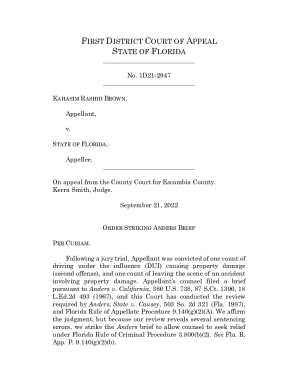 Fillable Online Judges First District Court of AppealFlorida First
