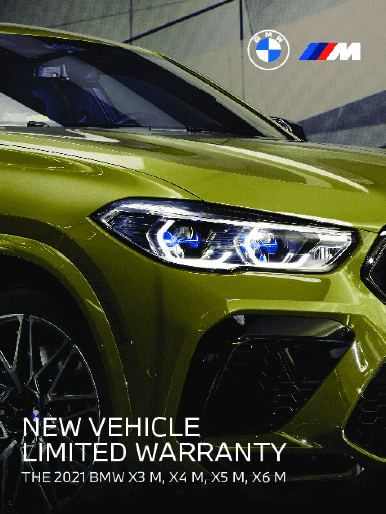 Fillable Online 2021 BMW X3 M, X4 M, X5 M, X6 M New Vehicle Limited ...