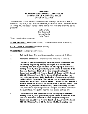 The members of the Navasota Planning and Zoning Commission met at