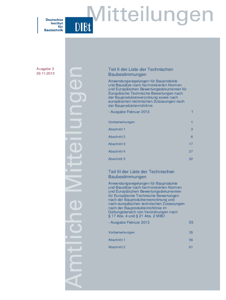 Fillable Online (PDF) Teil II der Liste der Technischen Baubestimmungen