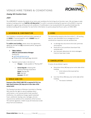 Venue hire agreement templates - UK - Genie AI