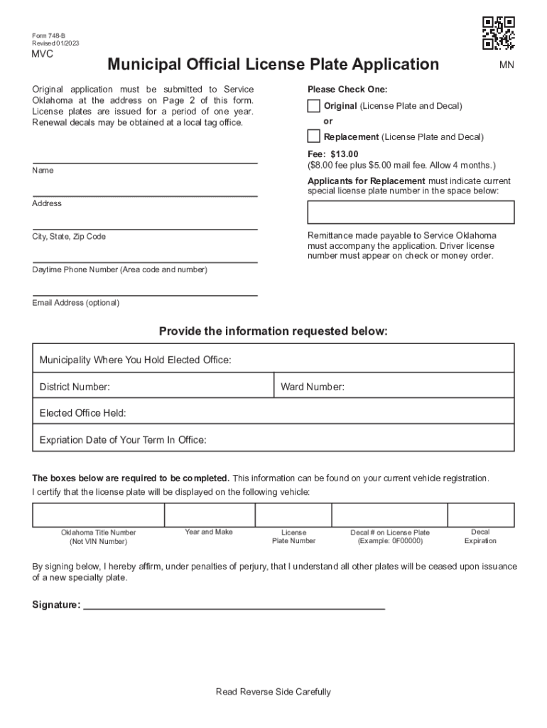 Fillable Online Oklahoma Tribal License Plates (Choctaw Vehicle Tags