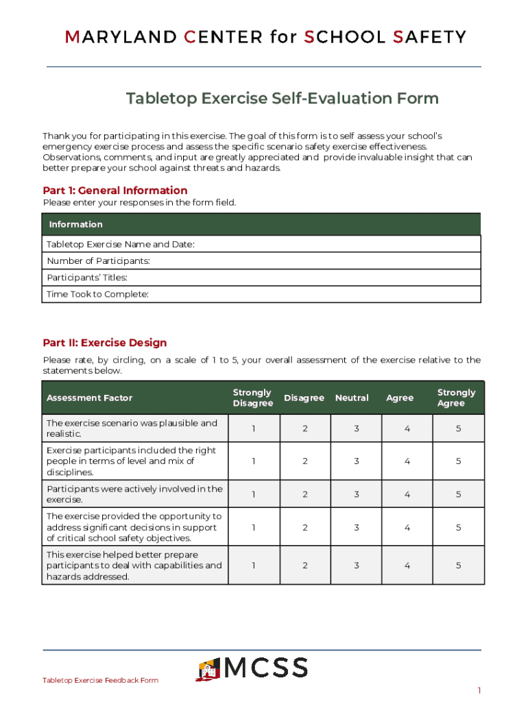 Fillable Online How to Create and Run Tabletop Exercises +Template Fax