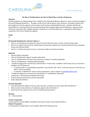 The Rise of Totalitarianism, the Start of World War II and the ...