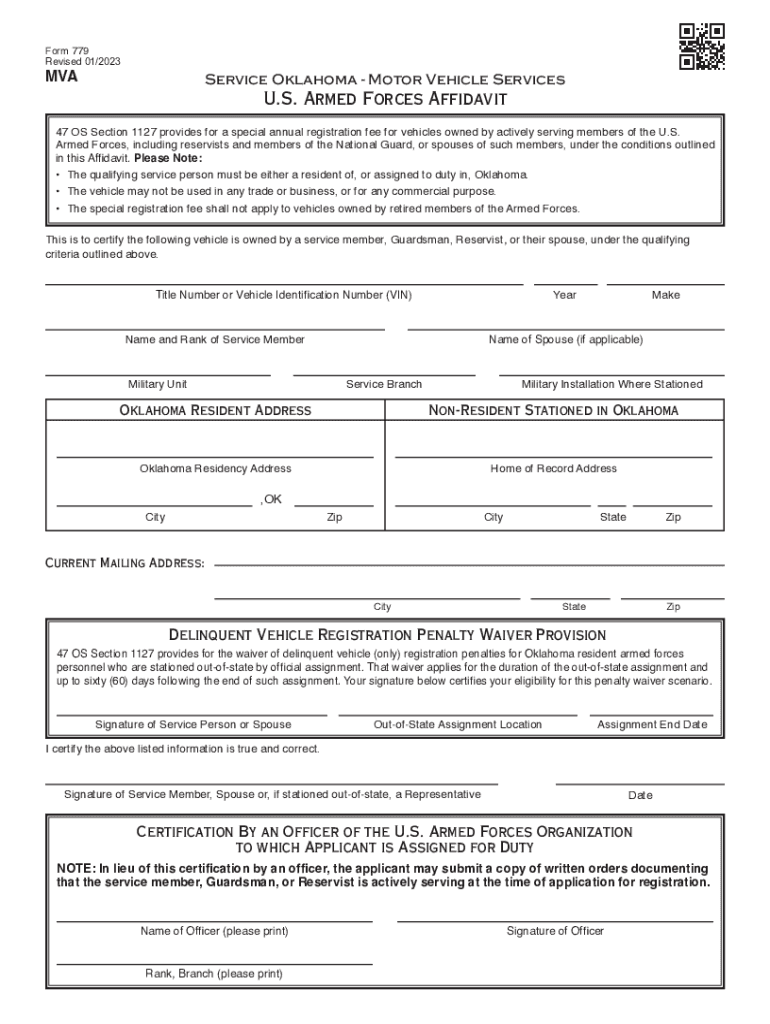 form 779 oklahoma Preview on Page 1