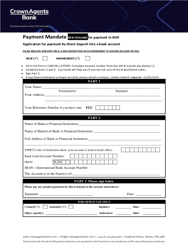 Fillable Online Foreign direct deposit enrolment form PSPC Canada