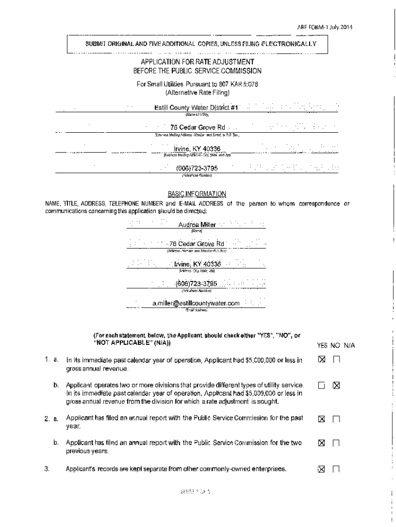 Fillable Online psc ky Definition of Frame or Receiver and