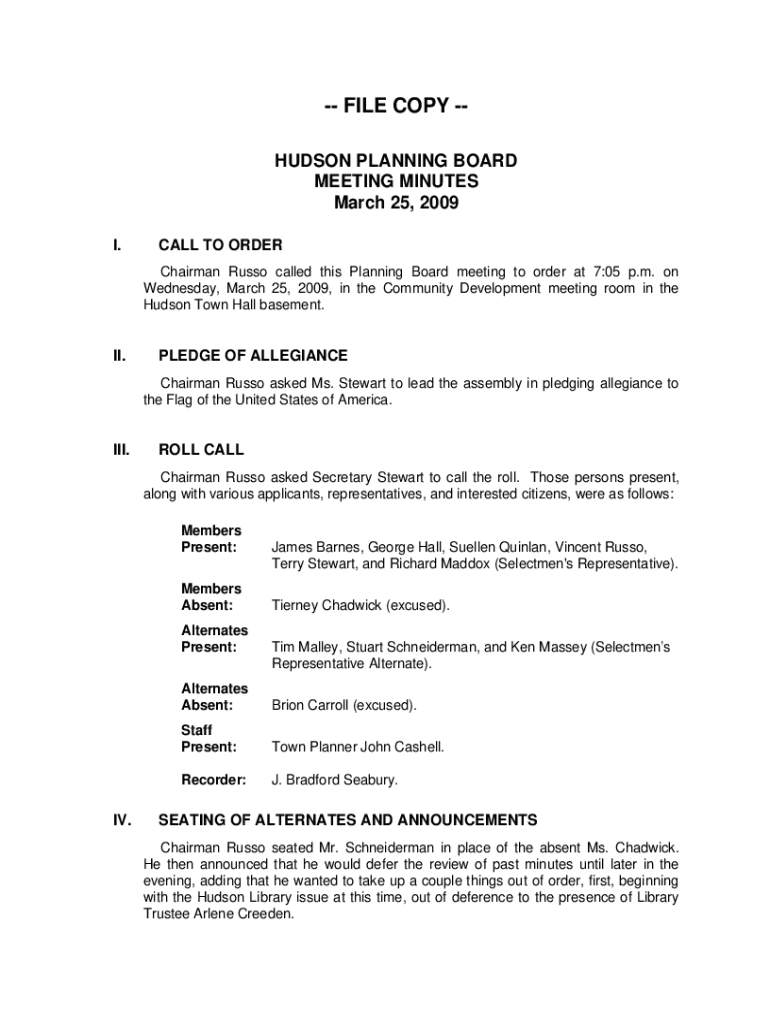 Fillable Online Planning Board City of Hudson NY Fax Email Print pdfFiller