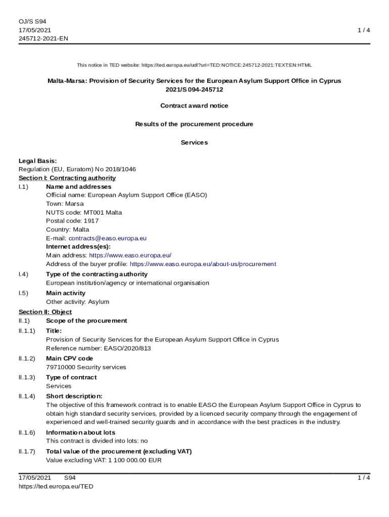 Fillable Online Services 185069 2021 TED Tenders Electronic Daily 