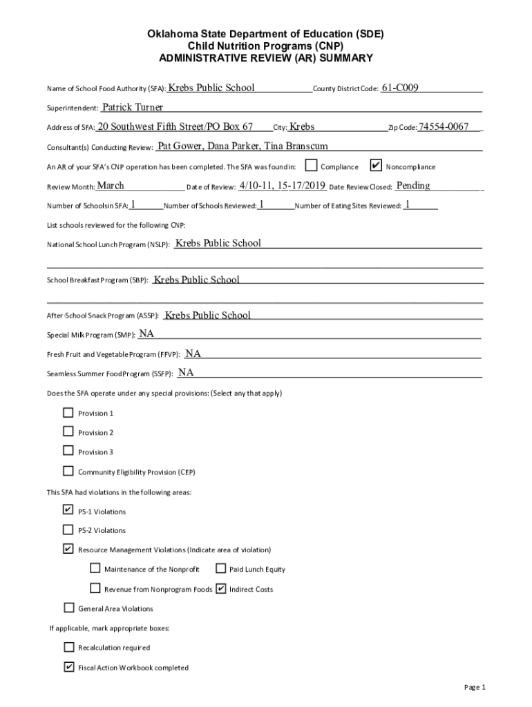 Fillable Online sde ok Krebs Public School Fax Email Print pdfFiller
