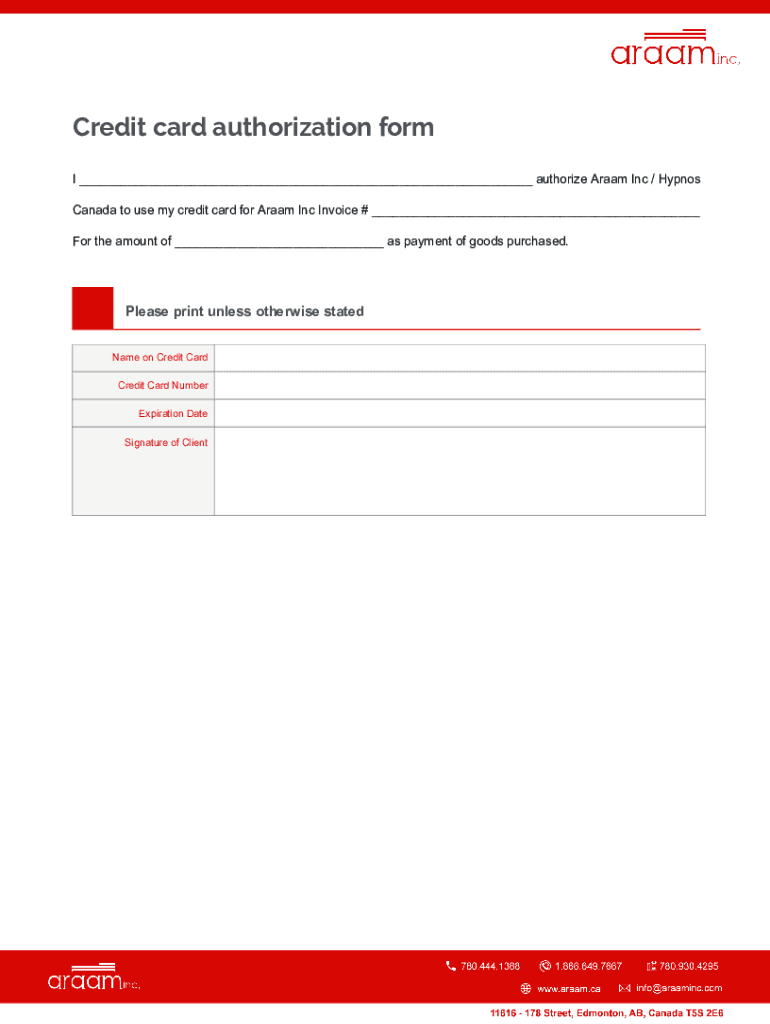 Fillable Online What Is a Credit Card Authorization Form? (+ Free ...