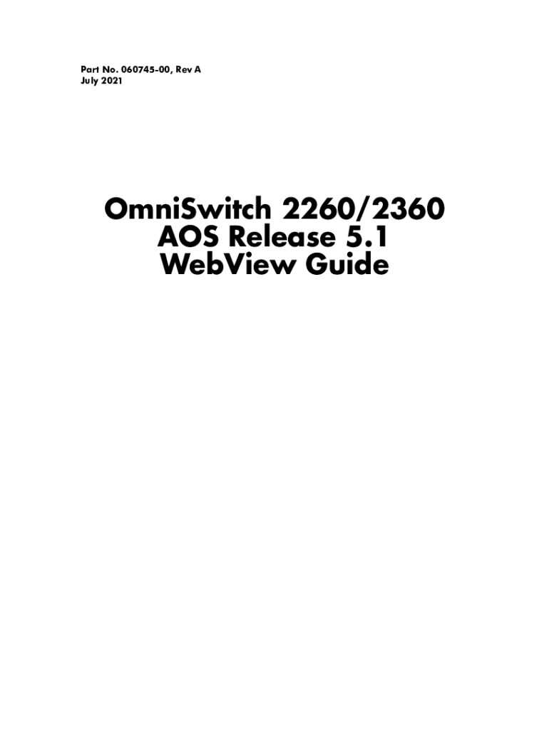 Fillable Online OmniSwitch AOS Release 8 Data Center Switching Guide Fax Email Print pdfFiller