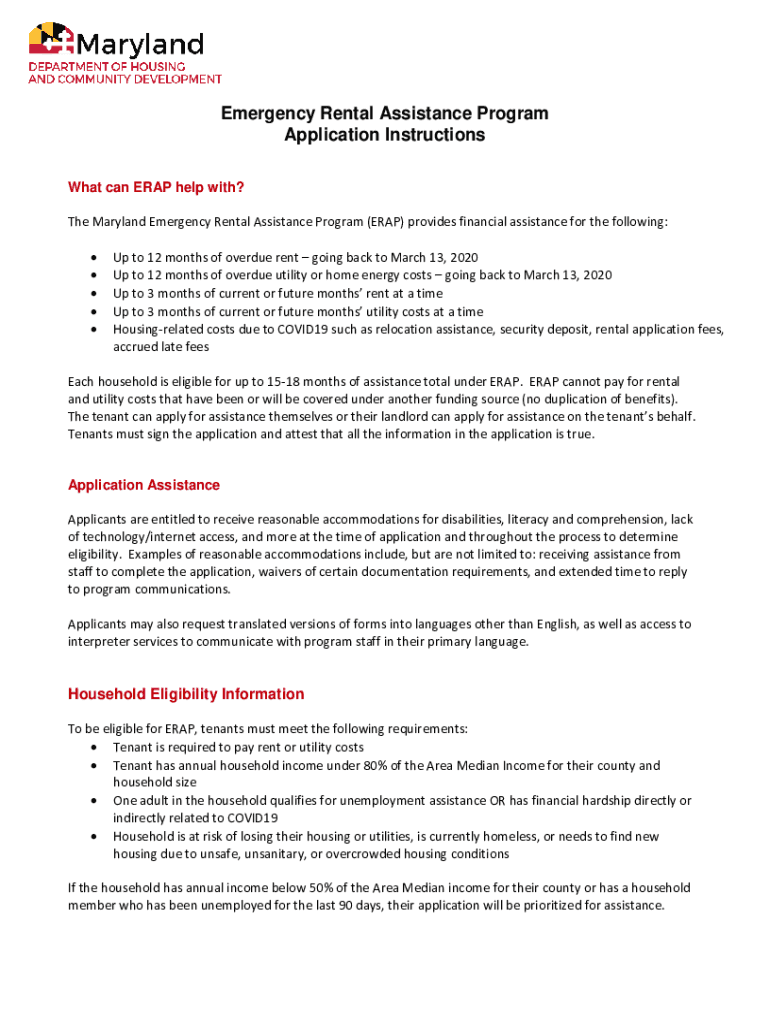 Fillable Online Emergency Rental Assistance Program Treasury Fax