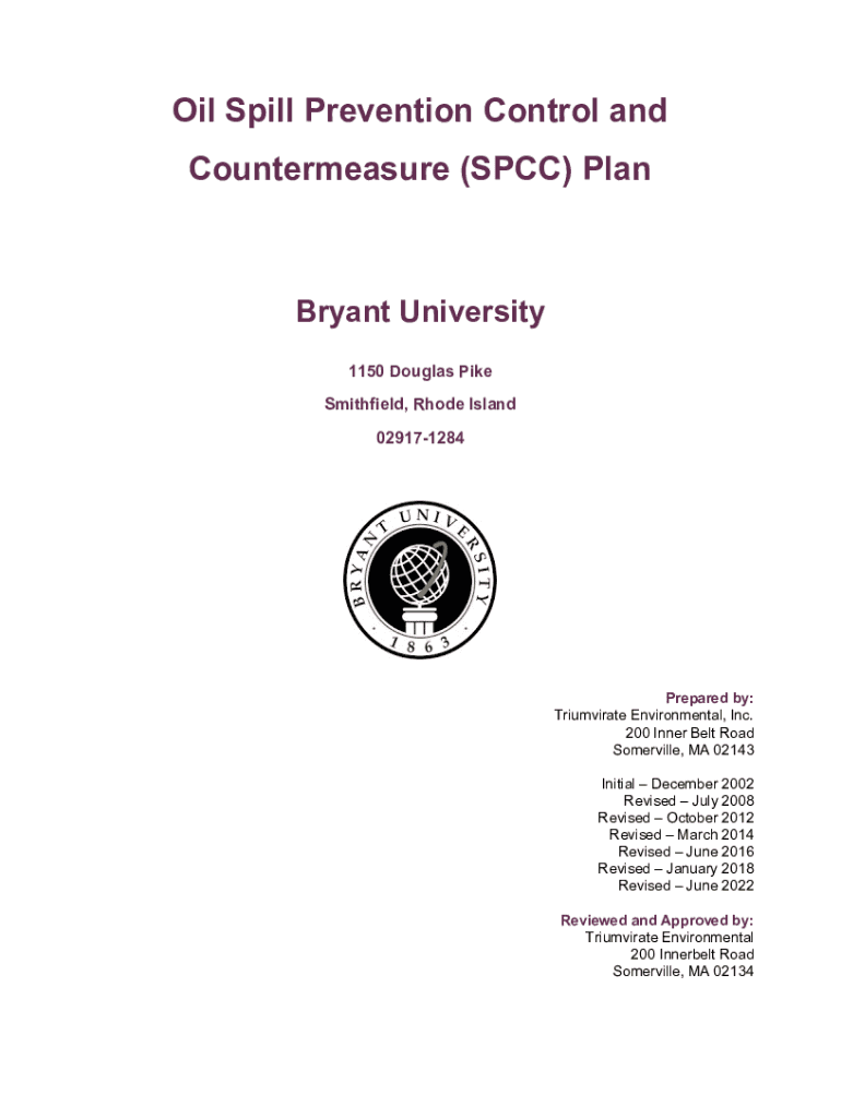 Fillable Online Oil Spill Prevention Control and Countermeasure (SPCC