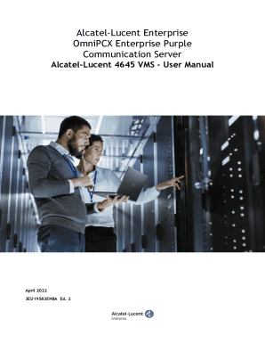 Fillable Online Alcatel-Lucent 4645 VMS - User Manual. This user manual ...