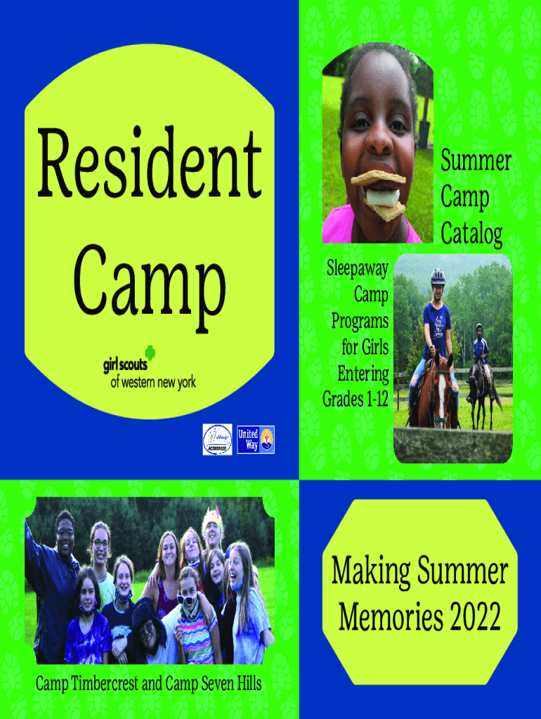 Fillable Online Summer Camp Catalog Girl Scouts of Western New York