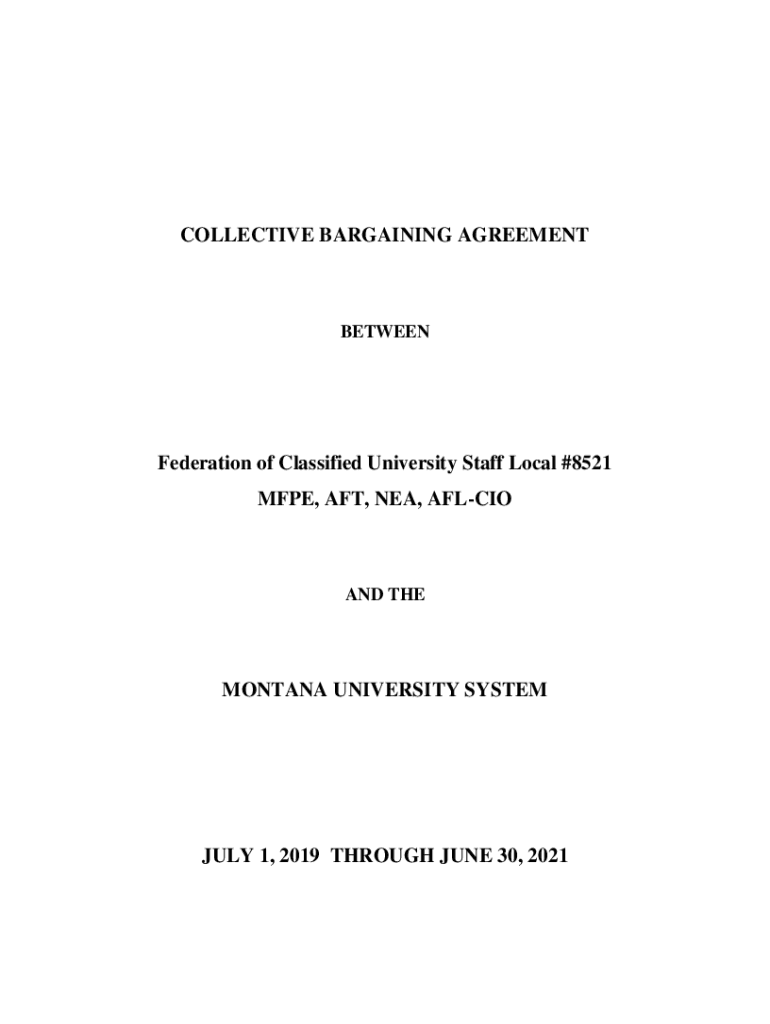 Fillable Online When can a collective agreement change your contract