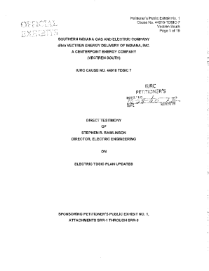 iurc.portal.in.goventityPetitioner's Exhibit No. 5 Vectren South Page 1 of 27 ...