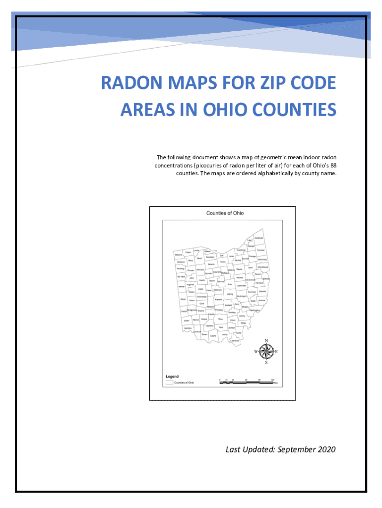 Fillable Online odh ohio RADON - Large 