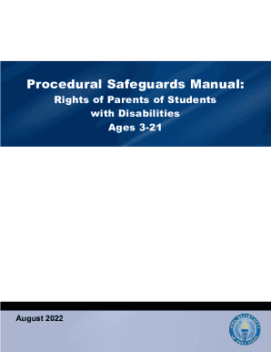 Fillable Online Procedural Safeguards Notice: Rights for Parents of ...