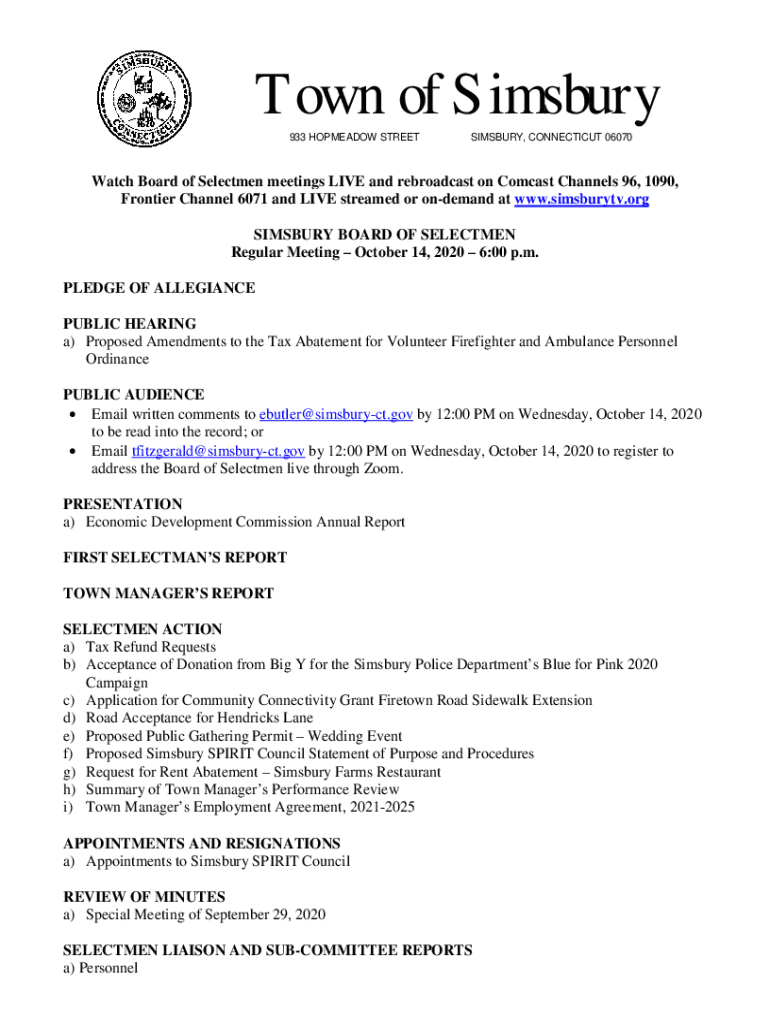 Fillable Online Zoning Commission A pplication Simsburyct.gov Fax