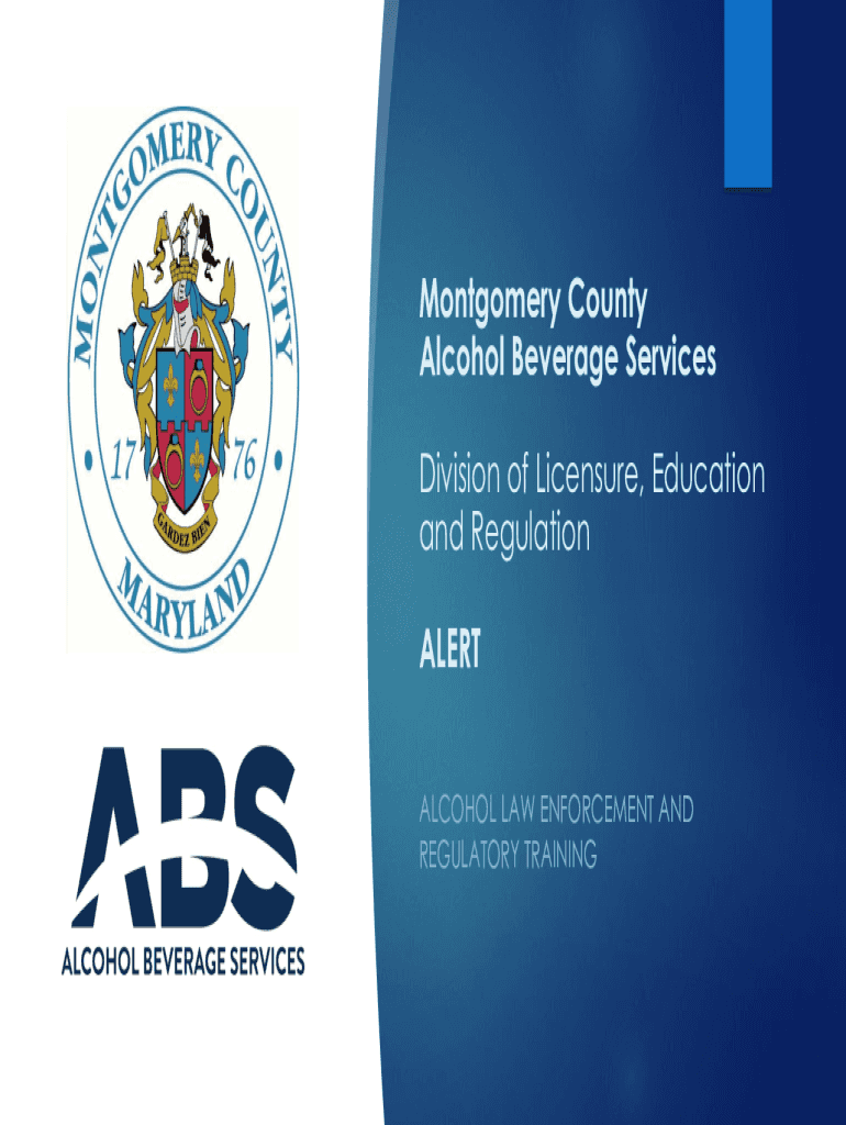 Fillable Online Montgomery Countyalcohol beverage services Division of
