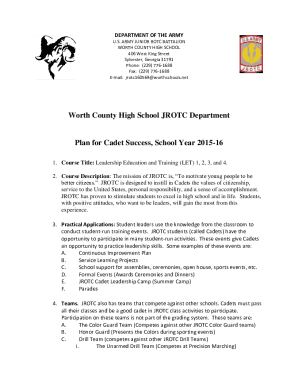 Worth County Junior ROTCSylvesterGeorgiaU.S. Veterans