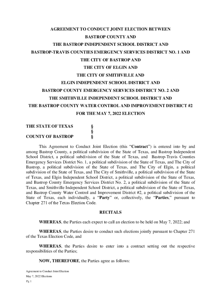 Fillable Online Bastrop/Travis Counties ESD 1 sales and use tax election Fax Email Print