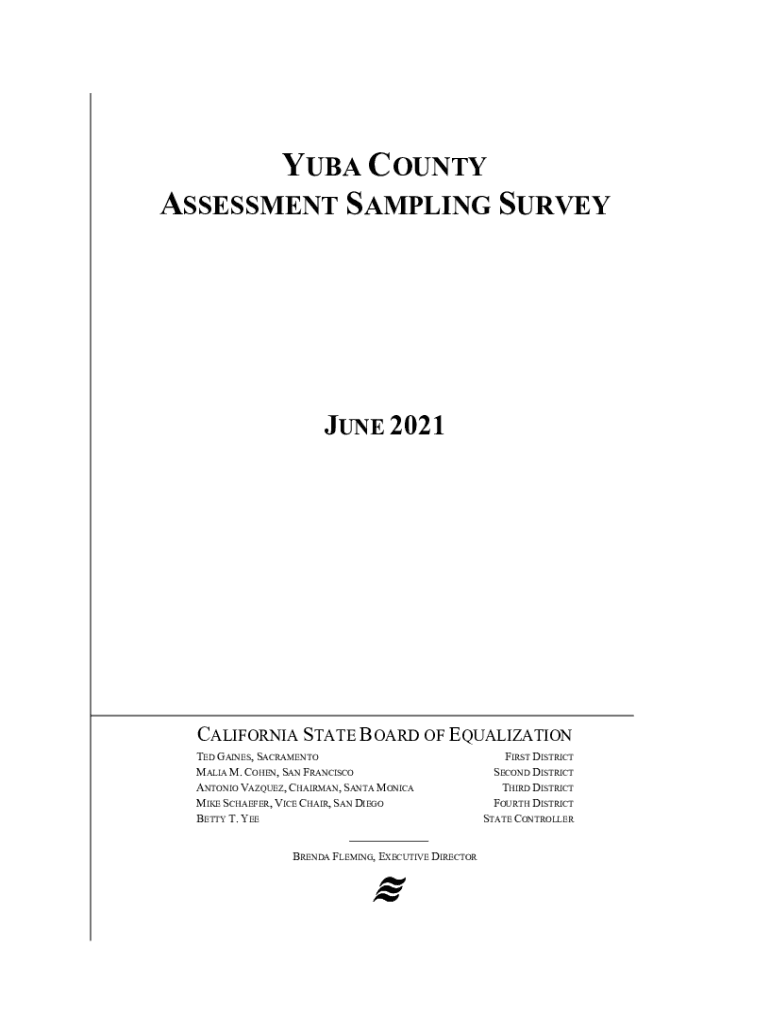 Fillable Online Yuba County Assessment Sampling Survey. Yuba County