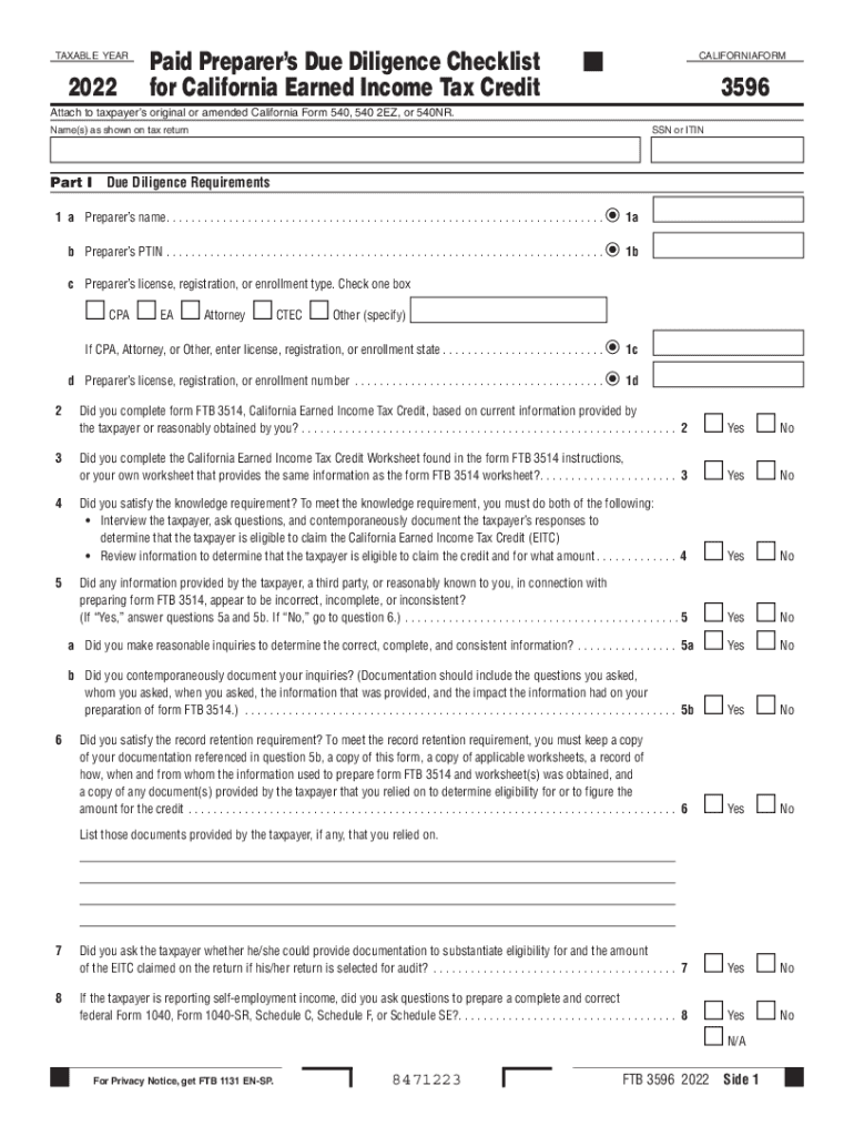 ca form 3596 instructions Preview on Page 1