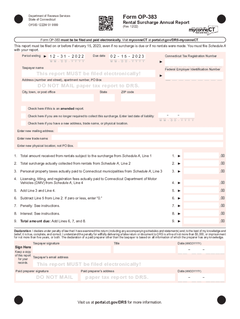 Rental Surcharge Tax Information - CT.gov Preview on Page 1