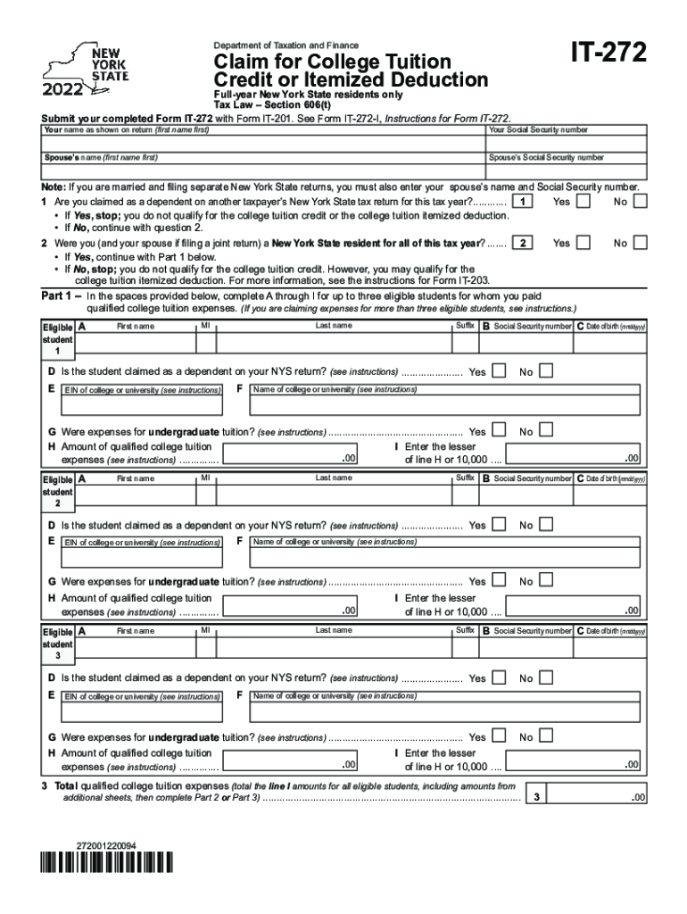 college tuition credit form it 272 Preview on Page 1