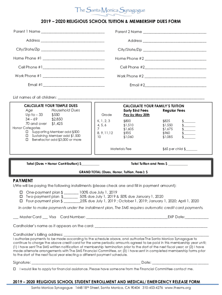 Fillable Online GRACE CHRISTIAN SCHOOL TUITION AND FEES FOR THE Fax