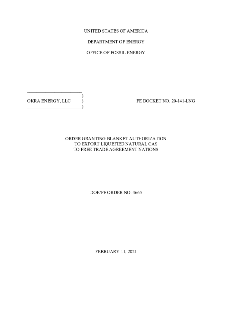Fillable Online Okra EnergyNatural GasLNG + LNG TechnologySeattle