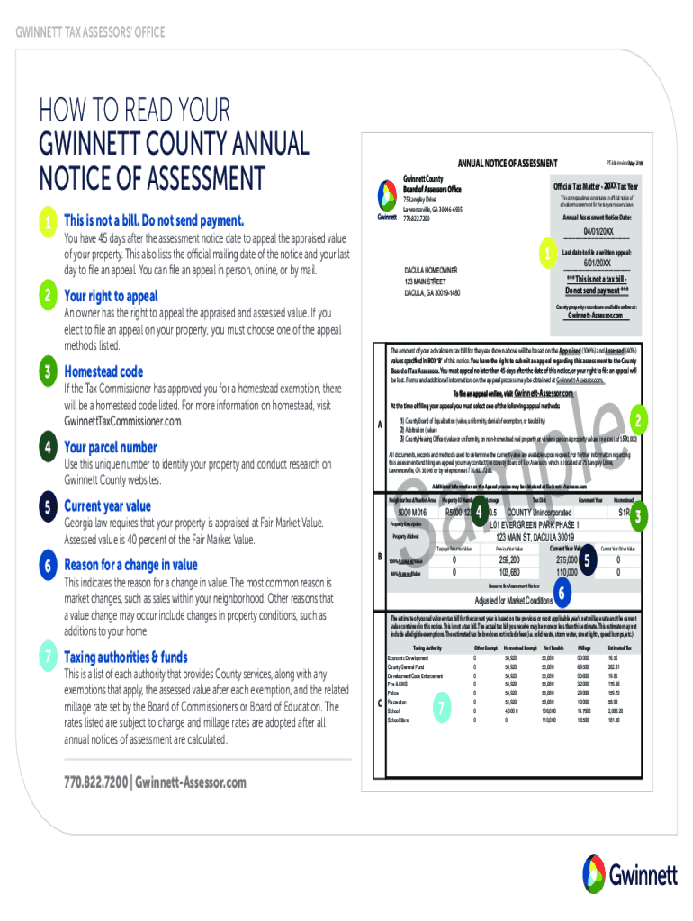 Fillable Online How to Read Your County Annual Notice of
