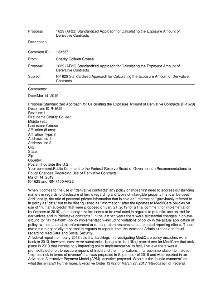 Fillable Online Standardized Approach for Calculating the Exposure ...