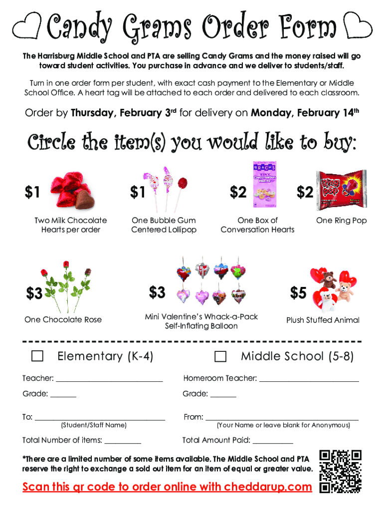 Fillable Online Candy Grams Order Form Amazon AWS Fax Email Print
