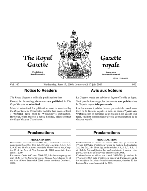 The Royal Gazette / Gazette royale (09/06/17)