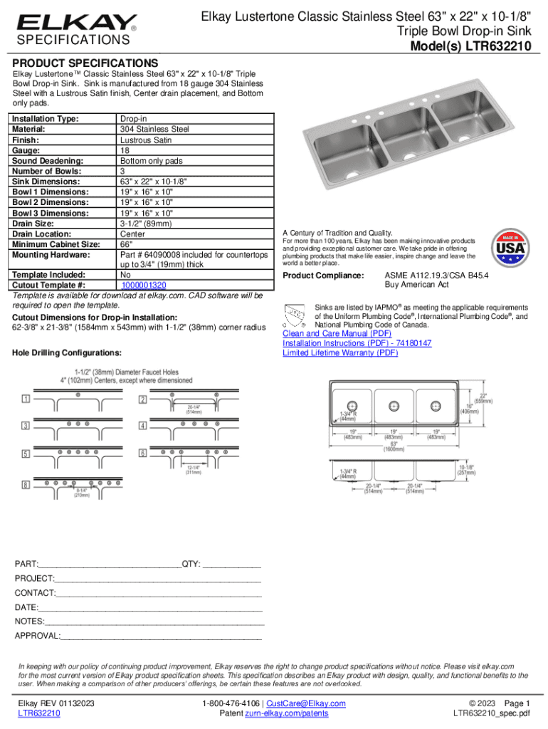 Fillable Online Sinks Kitchen Sinks DallasFrisco Fax Email Print pdfFiller