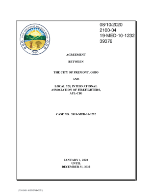 agreement between the city of fremont, ohio and local 328 ...
