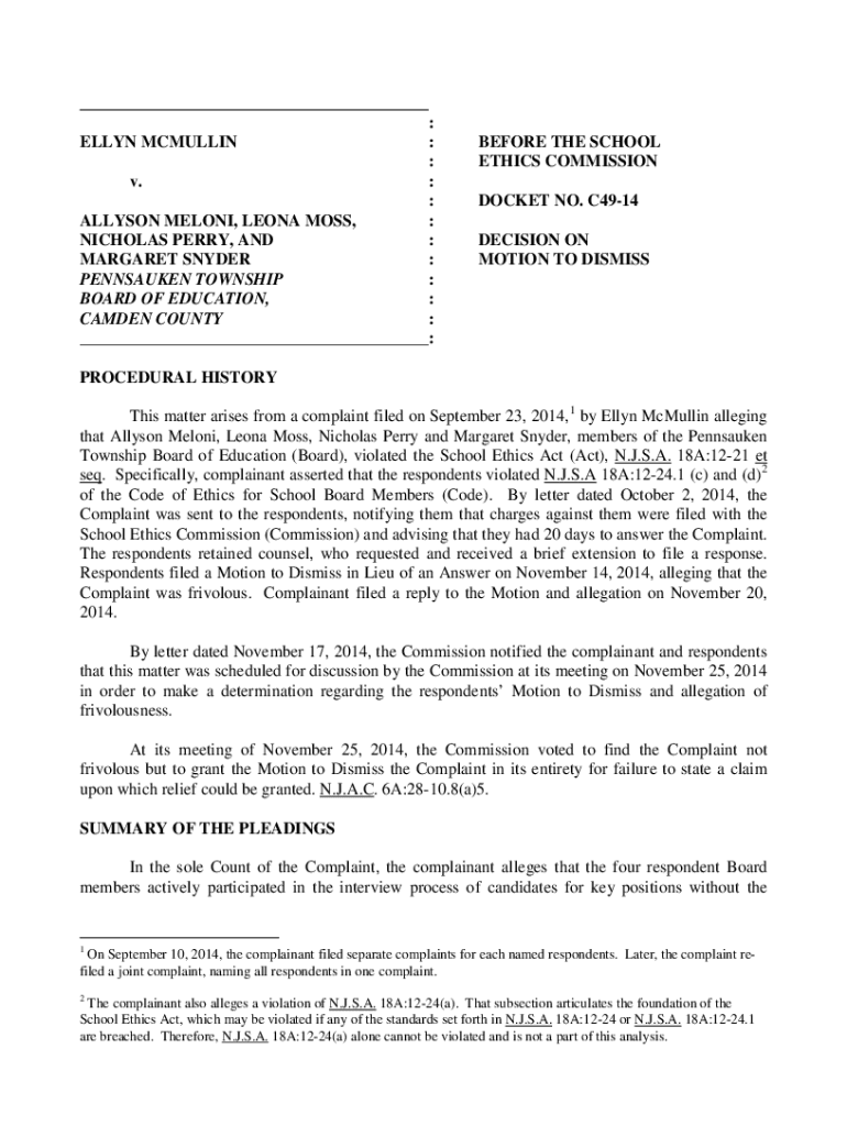 Fillable Online Meet The Pennsauken Board Of Education Fax Email Print pdfFiller