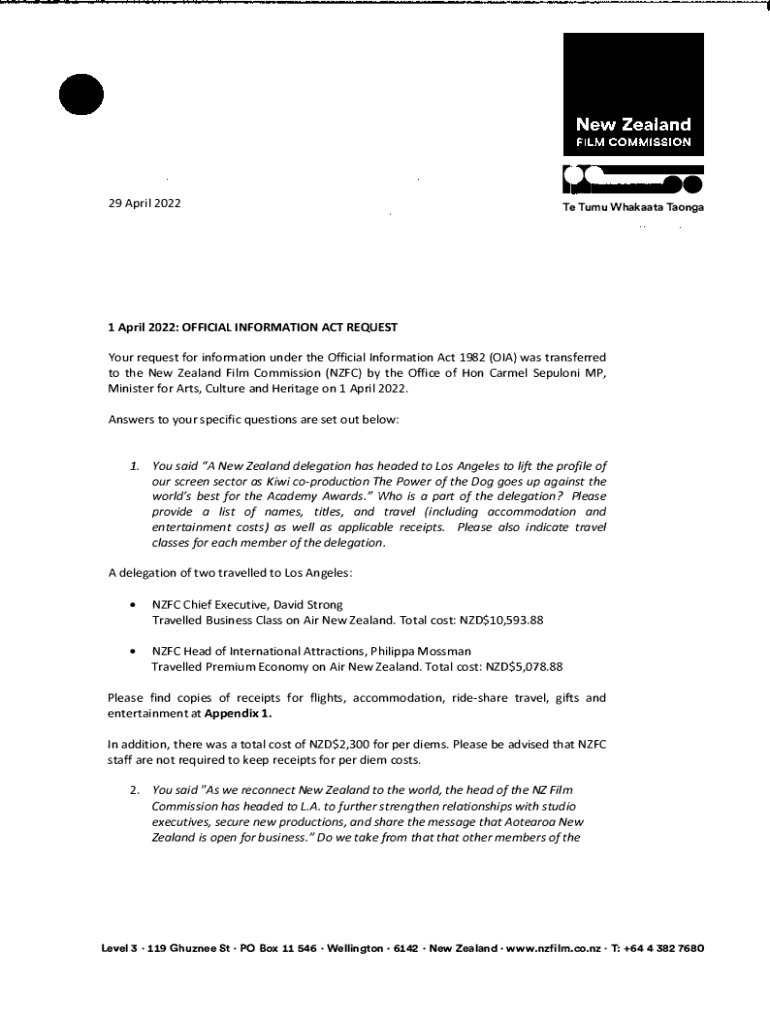 Fillable Online Make a request for official information Fax Email Print