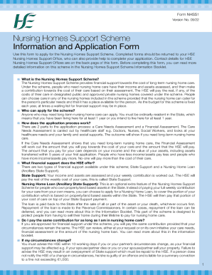 Nursing Homes Support Scheme Application Form