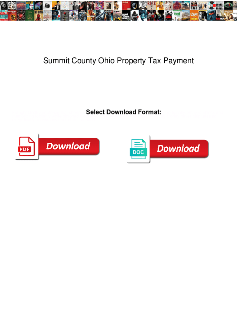 Fillable Online Summit County Ohio Property Tax Payment. Summit County