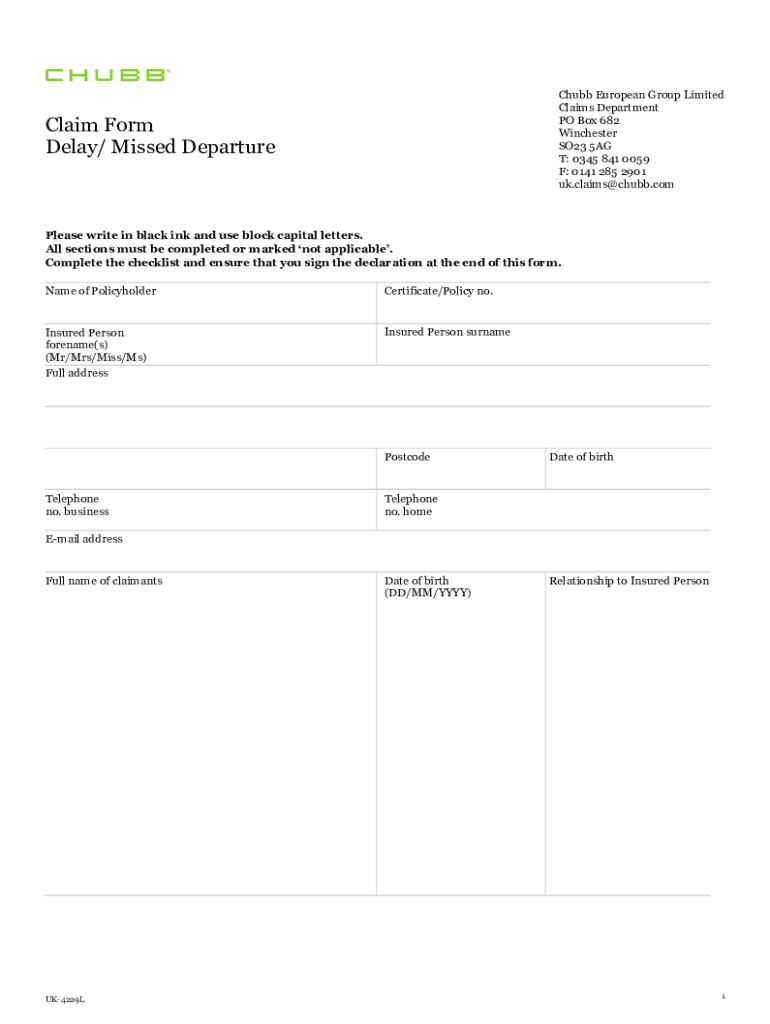 Fillable Online Claim Form Personal Effects and Money Fax Email Print
