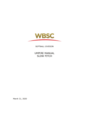 Fillable Online ASA Official Rules of Softball Umpire Edition Fax Email ...