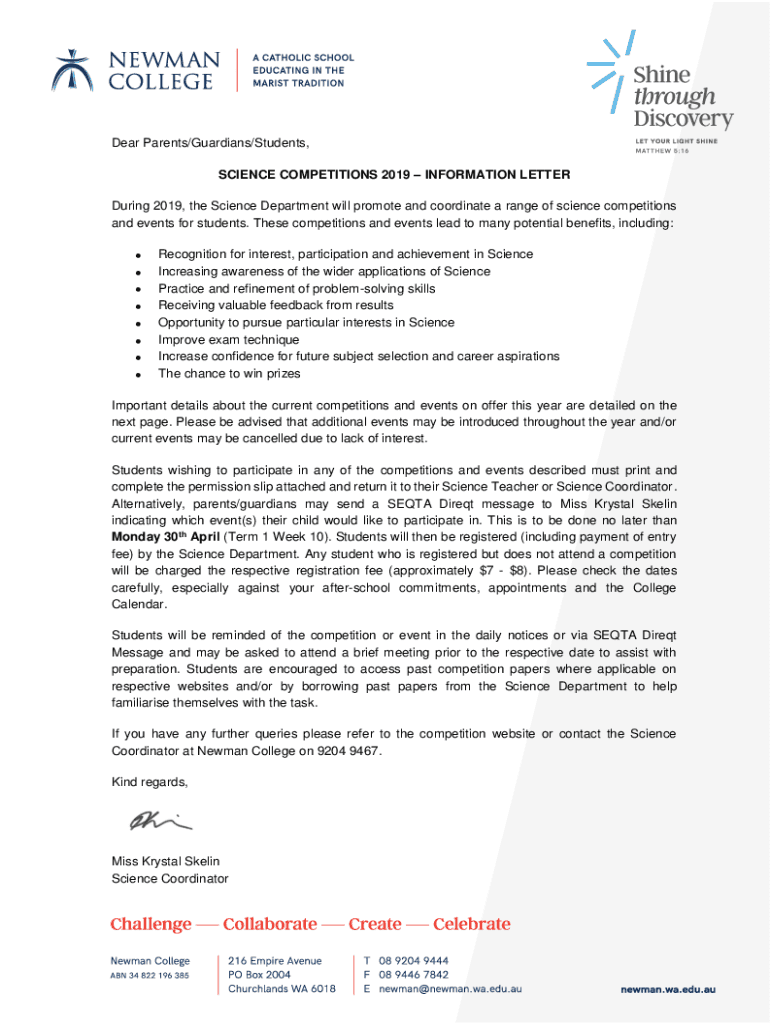 Fillable Online Computer Science Competitions for High School Students