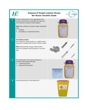 Fillable Online Sharps and Infectious Waste Handling and Disposal ...